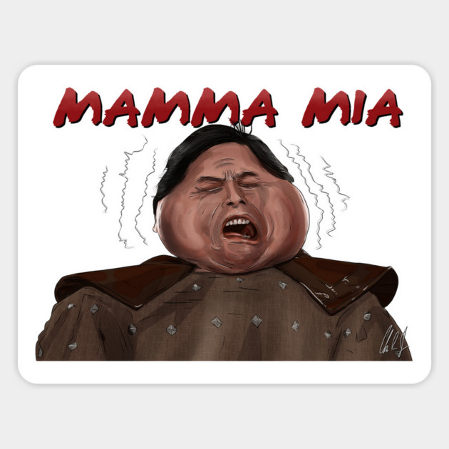 Big Trouble in Little China: Thunder Yells Mamma Mia Magnet by 51Deesigns