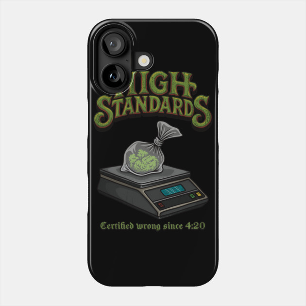 High Standards – Skater’s Green Dream Phone Case by Wrongteeshirt