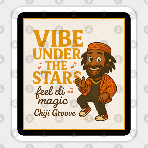 Vibe Under Stars Quote Sticker by Eric's Store 4