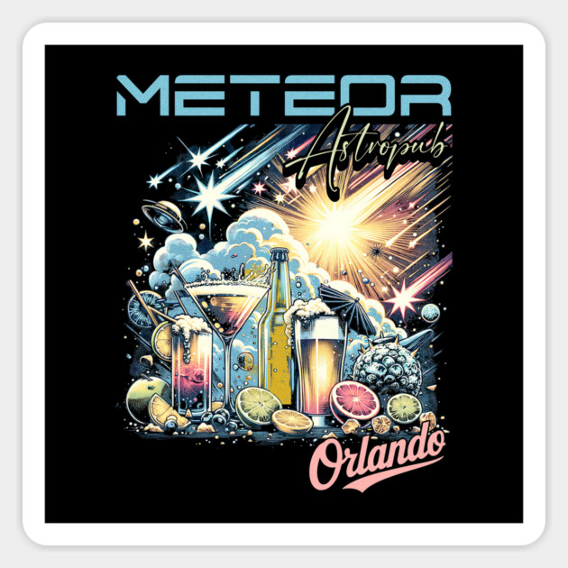 Meteor Astro Pub Bar Tavern in Orlando Theme Park Magnet by Joaddo