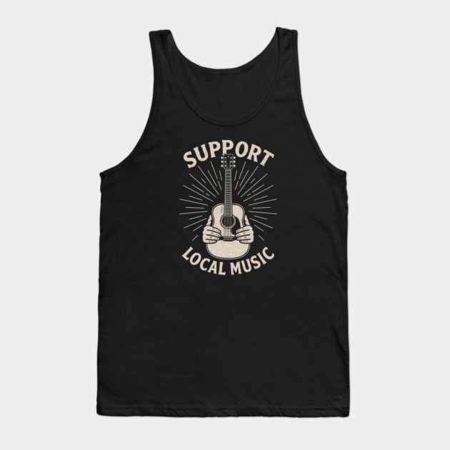 Support Local Music. Acoustic Edition Tank Top by filiposwear