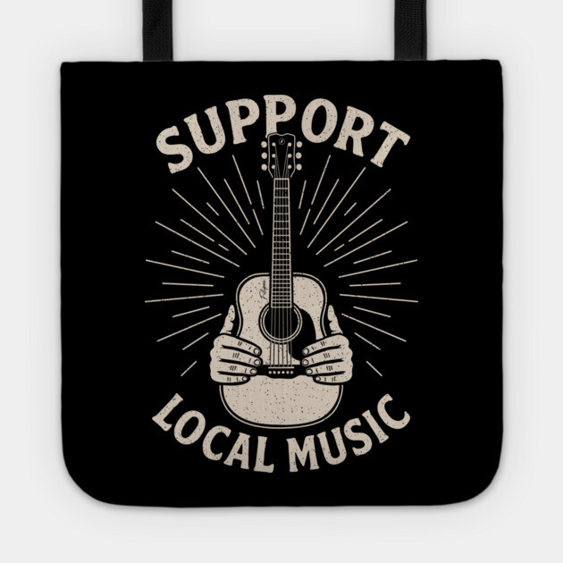 Support Local Music. Acoustic Edition Tote by filiposwear