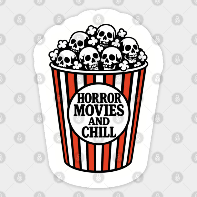Horror Movies And Chill Scary Flicks Fan Sticker by Anticorporati