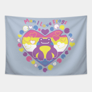 Man I Love Frogs [bigender] Tapestry