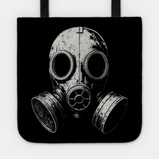 Gas Mask Urban Survival Post Apocalyptic Street Art Tote