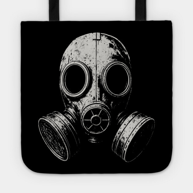 Gas Mask Urban Survival Post Apocalyptic Street Art Tote by Anticorporati