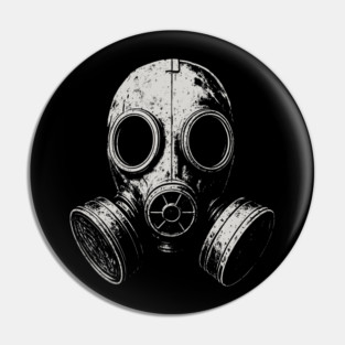 Gas Mask Urban Survival Post Apocalyptic Street Art Pin