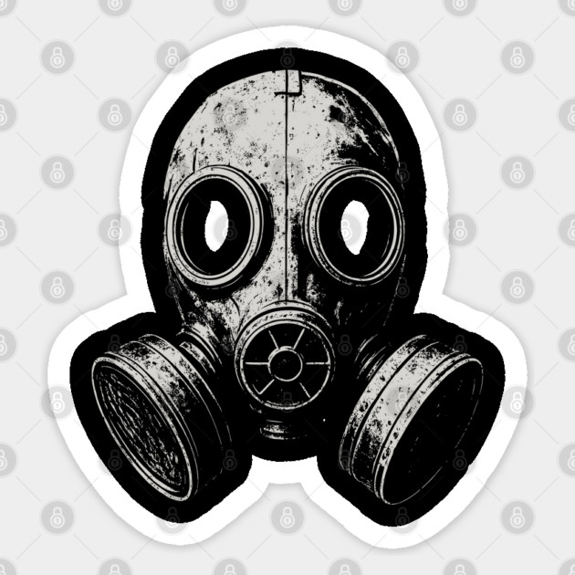 Gas Mask Urban Survival Post Apocalyptic Street Art Sticker by Anticorporati