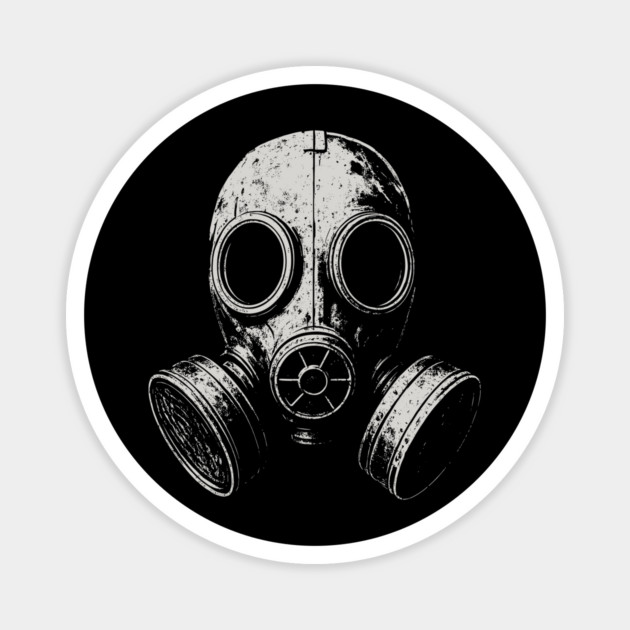 Gas Mask Urban Survival Post Apocalyptic Street Art Magnet by Anticorporati