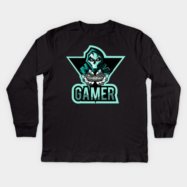 I Am Gamer Tee Game Lovers Kids Long Sleeve T-Shirt by DrollDrifter