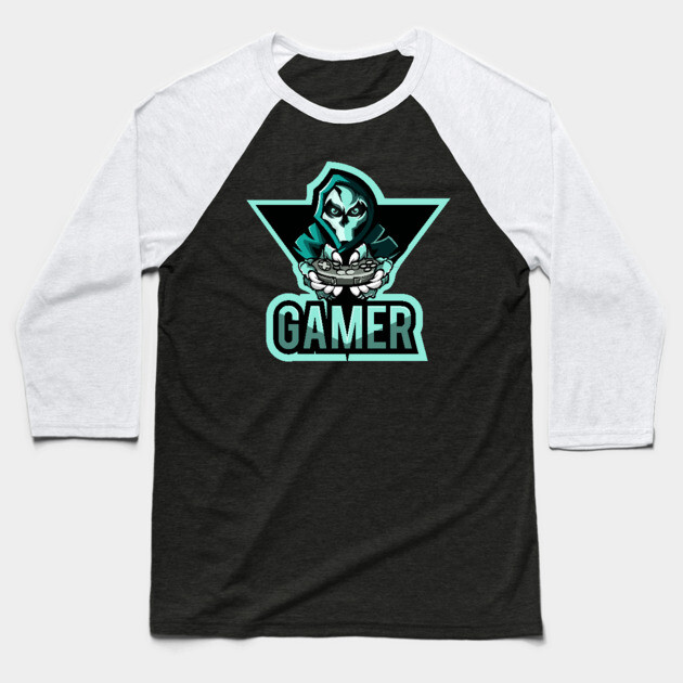 I Am Gamer Tee Game Lovers Baseball T-Shirt by DrollDrifters
