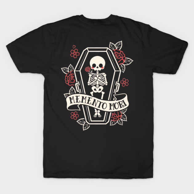 Memento mori cute skeleton coffin T-Shirt
