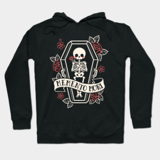 Memento mori cute skeleton coffin Hoodie