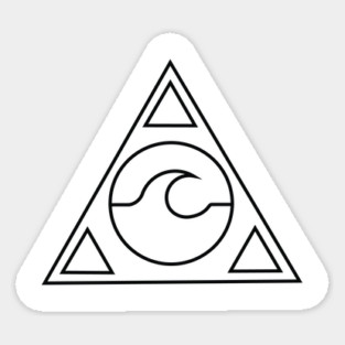 Simple Wave In Triangle Sticker