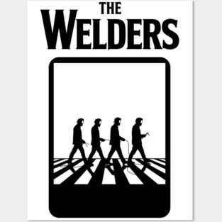 Industrial welder walking - Metalwork inspired art for expert and novice welders, gift for welding enthusiasts Posters and Art