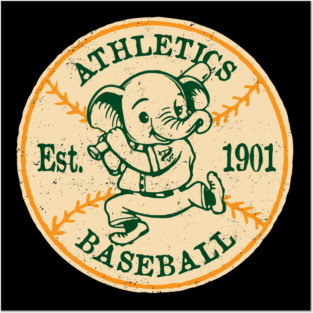 Vintage Oakland Baseball Patch Posters and Art