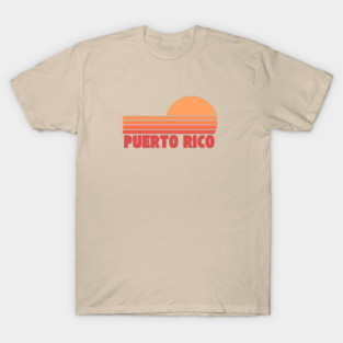 Puerto Rico Travel Souvenir 70s Retro Sunset Puerto Rican Gift T-Shirt