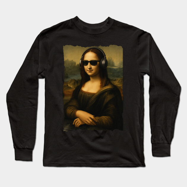DJ Mona Lisa Long Sleeve T-Shirt by UrbanLifeApparel