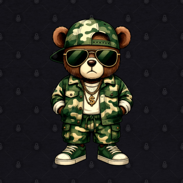 Hip Hop Teddy Bear Camouflage by UrbanLifeApparel