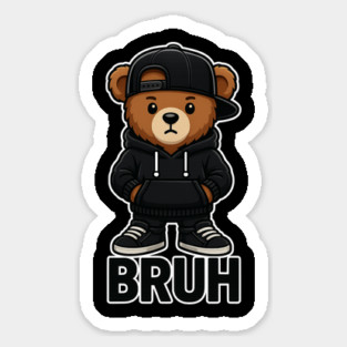 Bruh Hip Hop Teddy Bear Magnet