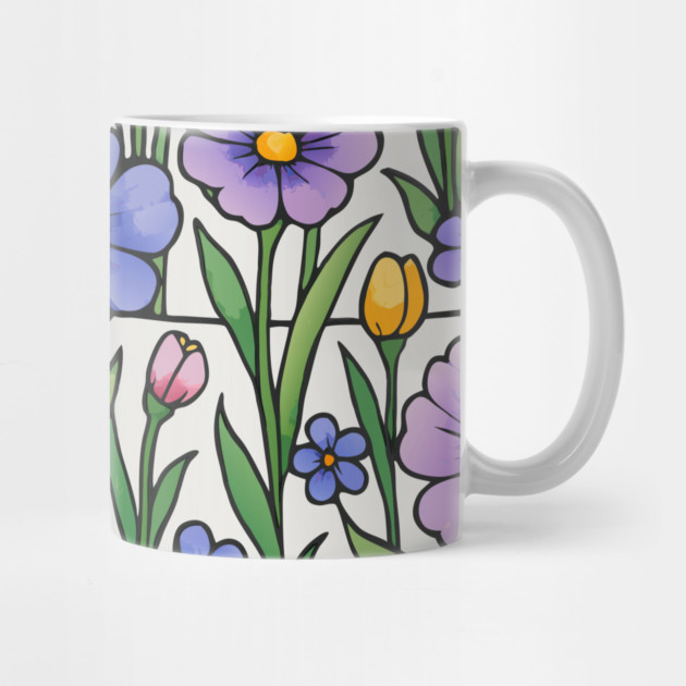 Stained Glass Inspired Wildflowers by DonWillisJrArt