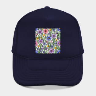 Stained Glass Inspired Wildflowers Hat
