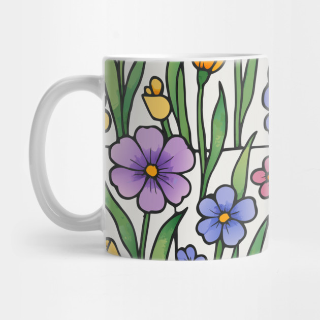 Stained Glass Inspired Wildflowers by DonWillisJrArt