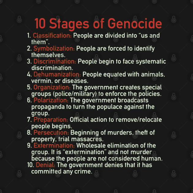 10 Stages of Genocide - Human Rights, Abolish Ice, Close the Camps by SpaceDogLaika