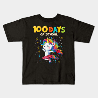 100 Days School Unicorn Girl Kids T-Shirt