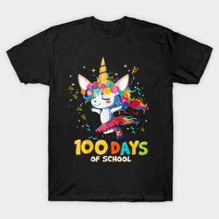 100 Days School Unicorn Girl T-Shirt