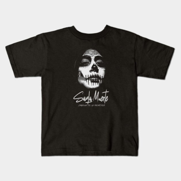 SANTA MUERTE Kids T-Shirt by artslaves