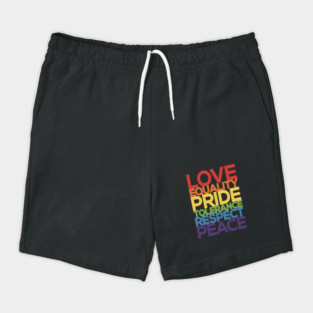 The right message (rainbow) Shorts