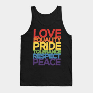 The right message (rainbow) Tank Top