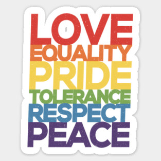 The right message (rainbow) Sticker