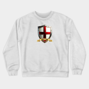 Smith English Pride Shield St Georges Cross & Name Banner Crewneck Sweatshirt