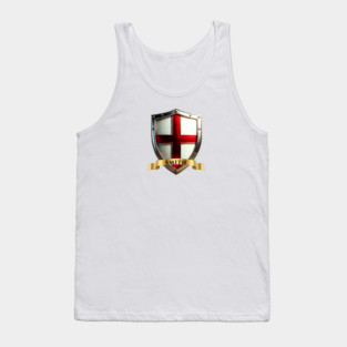 Smith English Pride Shield St Georges Cross & Name Banner Tank Top