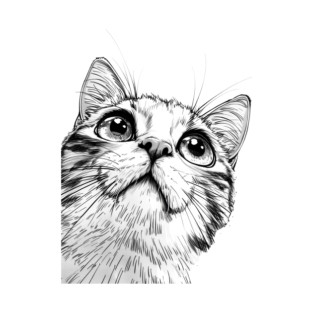 Black and white cat Miki T-Shirt