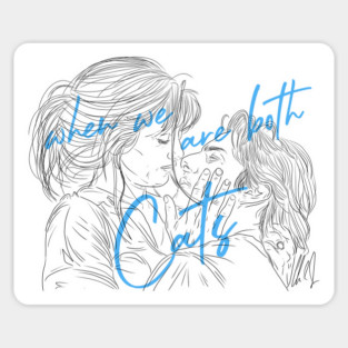 Vanilla Sky: when we are both cats [Outline] Sticker