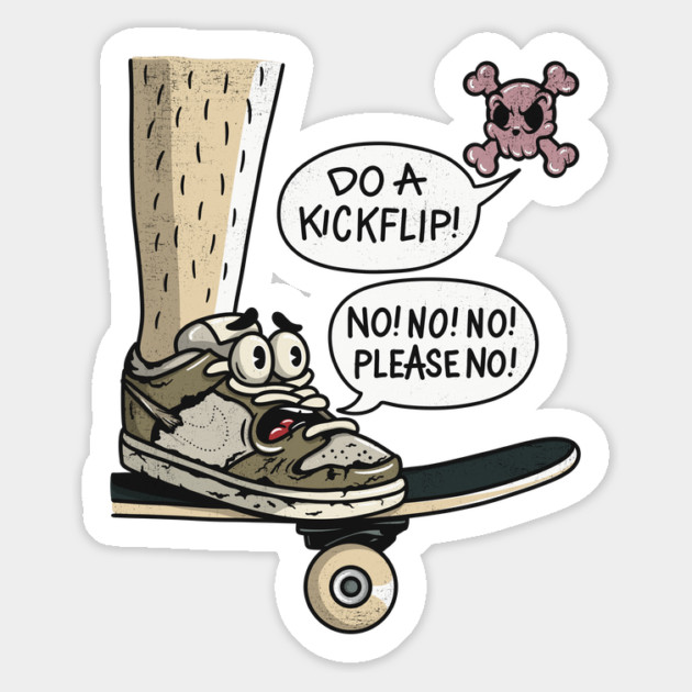 Do A Kickflip (Please No) Magnet by Wrong