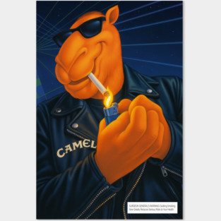 Retro Joe Camel Smoking Ad Poster – Cool Vintage Cigarette Mascot Art Posters and Art