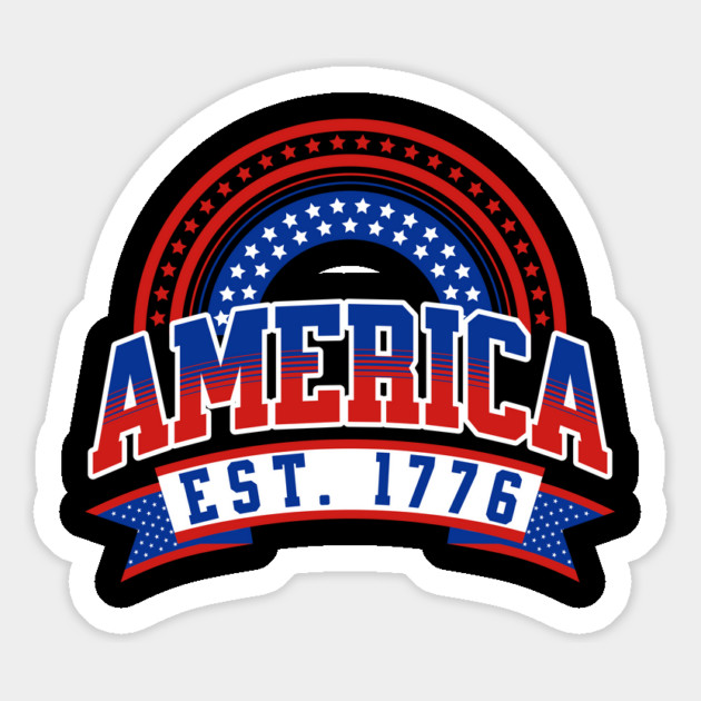 Est 1776 Patriotic US American Flag 4th Of July America Magnet by ArtistTee ⭐⭐⭐⭐⭐