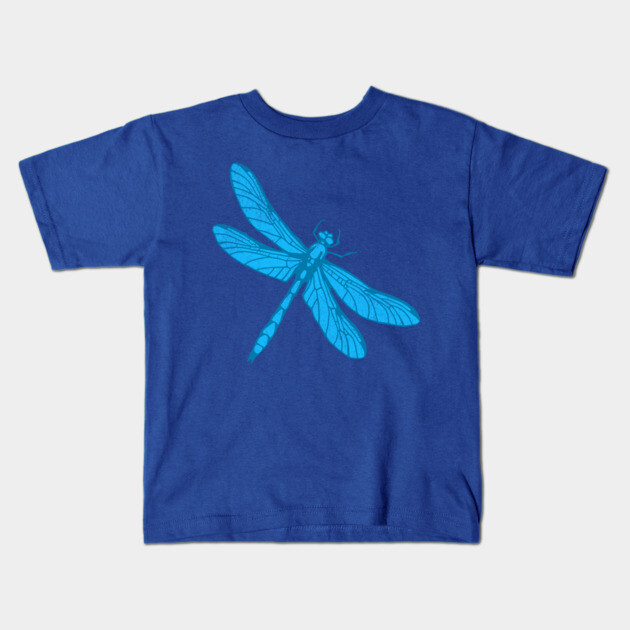 Blue Dragonfly Kids T-Shirt by DonWillisJrArt