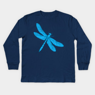 Blue Dragonfly Kids Long Sleeve T-Shirt