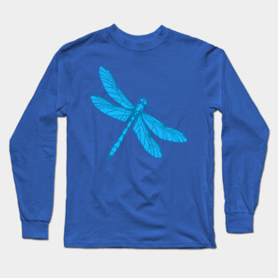 Blue Dragonfly Long Sleeve T-Shirt