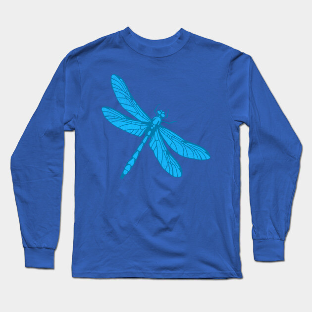 Blue Dragonfly Long Sleeve T-Shirt by DonWillisJrArt