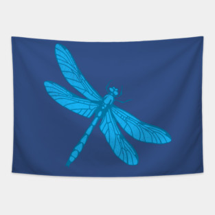 Blue Dragonfly Tapestry