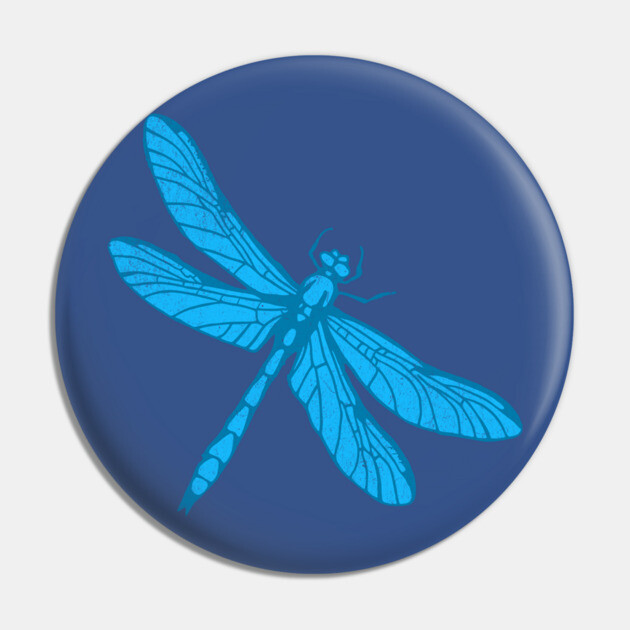 Blue Dragonfly Pin by DonWillisJrArt