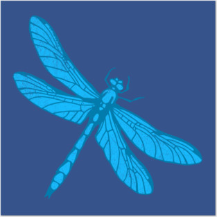 Blue Dragonfly Posters and Art