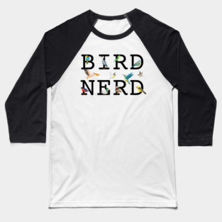 Bird Nerd Colorful Birds Baseball T-Shirt