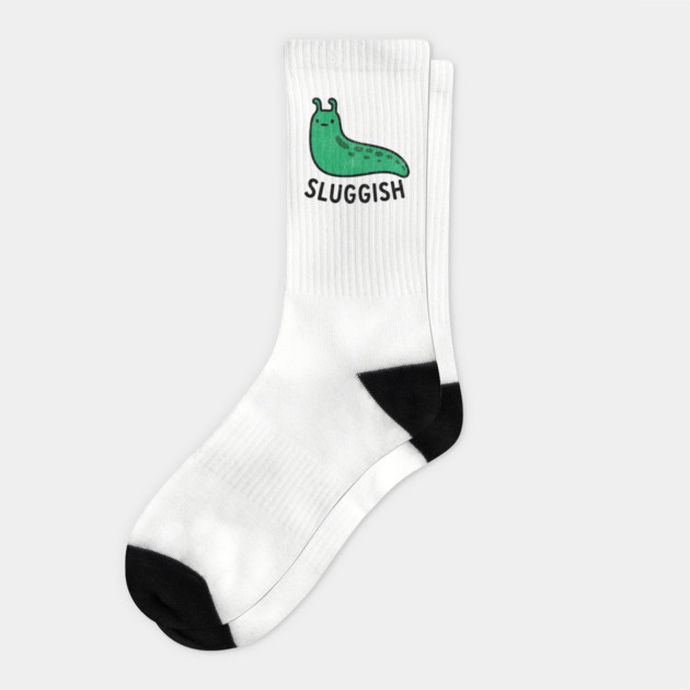 Sluggish Sarcastic Unmotivated Lazy Slow Vibes Socks by Anticorporati